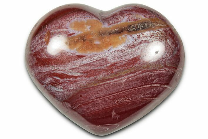 Polished Triassic Petrified Wood Heart - Madagascar #355640